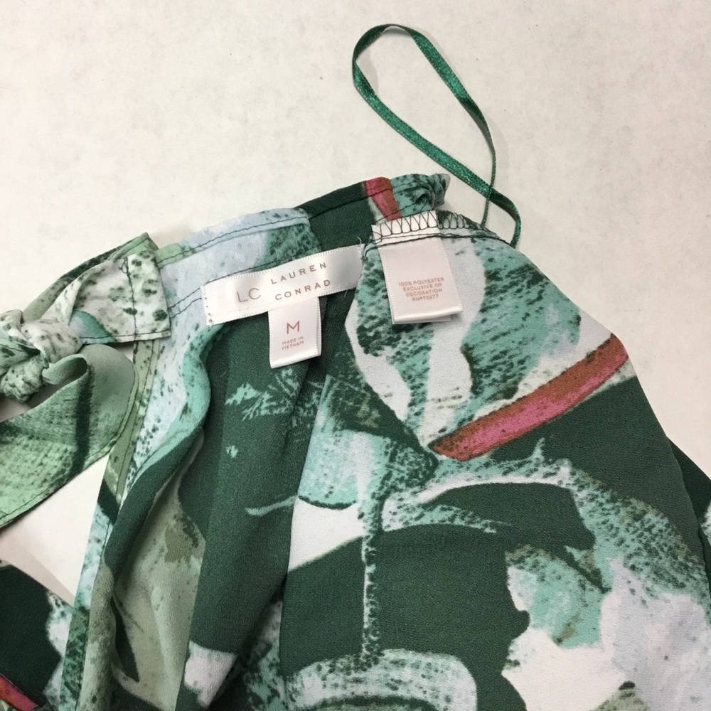 LC By Lauren Conrad Tropical Green Dress Size Med - Picture 5 of 5